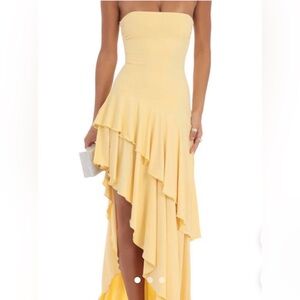 Lucy in the Sky Yellow Asymmetrical Dress